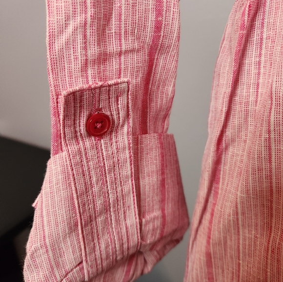 Michael Michael Kors Size XS NWT Long Sleeve Shirt Button Down Electric Pink - Picture 7 of 11